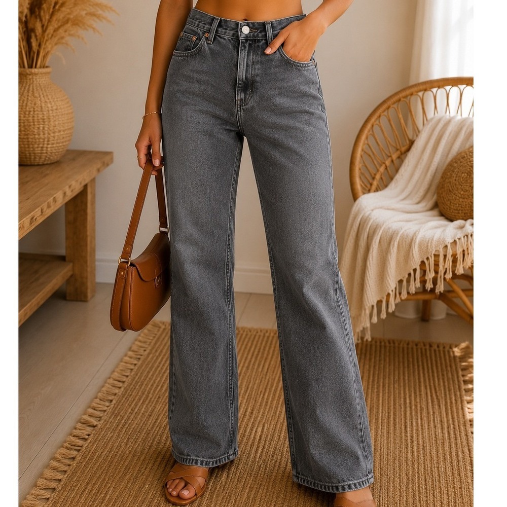 Levis Low Pro Straight Jeans Womens 24 Charcoal‎ Black Low Rise Denim Pants